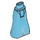LEGO Medium Azure Friends Hip with Long Skirt with Blue Elsa Dress (Thick Hinge) (15875 / 36187)