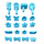 LEGO Medium Azure Hair Accessories Pack (93080 / 96389)