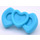 LEGO Medium Azure Hair Bow with Heart Design (92355)