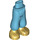 LEGO Medium Azure Hofte med Baggy Shorts med Perle guld Shoes (35609)