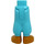 LEGO Medium Azure Hip with Baggy Shorts with Pearl Gold Shoes (35609)