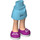 LEGO Mittleres Azure Hüfte mit Basic Gebogen Skirt mit Magenta Shoes und Weiß Laces mit dickem Scharnier (35634 / 36180)