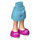 LEGO Mittleres Azure Hüfte mit Basic Gebogen Skirt mit Magenta shoes mit dünnem Scharnier (2241)