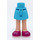 LEGO Mittleres Azure Hüfte mit Basic Gebogen Skirt mit Magenta shoes mit dünnem Scharnier (2241)