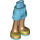 LEGO Mittleres Azure Hüfte mit Rolled Oben Shorts mit Lime Sandals mit dickem Scharnier (11403)