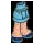 LEGO Azure moyen Hanche avec Court Double Layered Skirt avec Light Flesh Jambes et Dark Bleu Shoes (35629 / 92818)