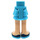 LEGO Medium Azure Hip with Short Double Layered Skirt with Light Flesh Legs and Dark Blue Shoes (35629 / 92818)