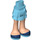 LEGO Medium azuurblauw Heup met Kort Dubbele Layered Rok met Licht Vleeskleur Poten en Dark Blauw Shoes (35629 / 92818)