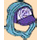 LEGO Medium Azure Hood with Purple Cap