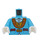 LEGO Medium azuurblauw Jimbo Loblo Minifig Torso (973 / 76382)