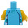 LEGO Medium asurblå Kid med Towel og Swim Trunks Minifigur Overkropp (973 / 76382)