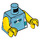 LEGO Medium Azure Kid with Towel and Swim Trunks Minifig Torso (973 / 76382)