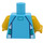 LEGO Mittleres Azure Kid mit Towel und Swim Trunks Minifig Torso (973 / 76382)