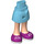 LEGO Medium Azure Minidoll Hip with Curved Skirt with Magenta Shoes and White Laces (Thick Hinge) (35634 / 36180)