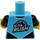 LEGO Medium Azure Minifig Torso E-Sports Gamer (973)