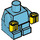 LEGO Medium azuurblauw Minifigure Baby Lichaam met Geel Handen (25128)