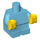 LEGO Mittleres Azure Minifigure Baby Körper mit Gelb Hände (25128)