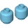 LEGO Medium azuurblauw Minifigure Hoofd (Veiligheids Stud) (3626 / 88475)