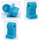 LEGO Medium azuurblauw Minifigure Heupen en benen (73200 / 88584)