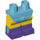 LEGO Medium Azure Minifigure Hips with Yellow Legs, Dark Purple Boots with Medium Azure Bolts Decoration (3815 / 25500)