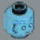 LEGO Medium Azure Mythrol Head (Recessed Solid Stud) (3626 / 100535)