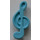 LEGO Asuurinsininen Levy 1 x 1 jossa Treble Clef