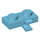 LEGO Mittleres Azure Platte 1 x 2 mit Horizontaler Clip (11476 / 65458)