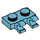 LEGO Azure moyen assiette 1 x 2 avec Horizontal Clips (Ouvrir les clips &#039;O&#039;) (49563 / 60470)