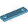 LEGO Medium Azure Plade 1 x 4 med To knops med rille (41740)