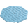 LEGO Medium Azure Platta 10 x 10 Octagonal med Hål (89523)