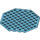 LEGO Medium Azure Plate 10 x 10 Octagonal with Hole (89523)