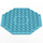 LEGO Medium azuurblauw Plaat 10 x 10 Octagonal met Gat (89523)
