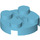LEGO Mittleres Azure Platte 2 x 2 Runden mit Achse Loch (mit &#039;+&#039; Achsloch) (4032)