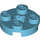 LEGO Medium azuurblauw Plaat 2 x 2 Ronde met As Gat (met &#039;+&#039;-vormig asgat) (4032)