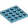 LEGO Medium Azure Plate 4 x 4 (3031)