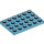 LEGO Azure moyen assiette 4 x 6 (3032)