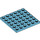 LEGO Medium Azure Plate 6 x 6 (3958)
