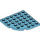 LEGO Medium Azure Plate 6 x 6 Round Corner (6003)