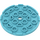 LEGO Medium Azure Plate 6 x 6 Round with Pin Hole (11213)
