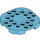 LEGO Medium azuurblauw Plaat 6 x 6 x 0.7 Ronde Semicircle (66789)