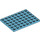 LEGO Medium Azure Plate 6 x 8 (3036)