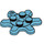 LEGO Medium azuurblauw Plaat Ronde 2 x 2 met 6 Tandwiel Tanden (35442)