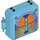LEGO Mittleres Azure Play Cube Box 3 x 8 mit Scharnier mit Rucksack (64462 / 78338)