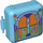 LEGO Mittleres Azure Play Cube Box 3 x 8 mit Scharnier mit Rucksack (64462 / 78338)