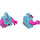 LEGO Mittleres Azure Poppy Minifig Torso (973 / 76382)