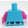 LEGO Mittleres Azure Poppy Minifig Torso (973 / 76382)