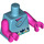 LEGO Medium Azure Poppy Minifig Torso (973 / 76382)