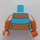 LEGO Celeste medio Princesa Jasmine Torso (973 / 88585)