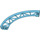 LEGO Medium Azure Rail 13 x 13 Curved with Edges (25061)