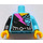 LEGO Celeste medio Rocker Chica Torso (973 / 88585)